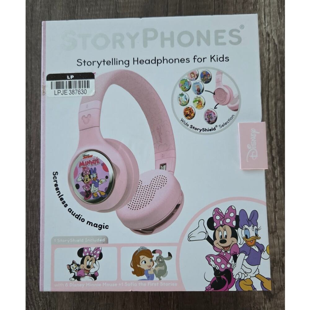StoryPhones Disney Minnie Mouse First Storytelling Bluetooth Kids Headphones NEW